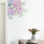 Hydrangea Floral Corner Wall Sticker, thumbnail 1 of 4