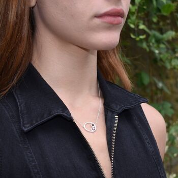 Garnet And Ruby Oval 18kt Gold Plated Silver Necklace, 4 of 5