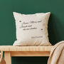 Personalised Favourite Quote Cushion, thumbnail 1 of 3