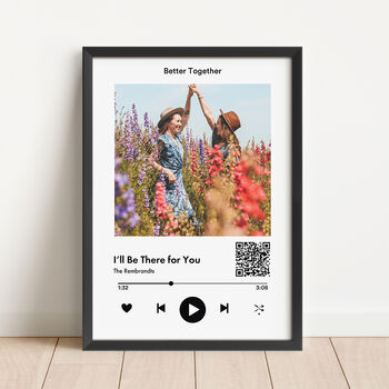 Personalised Qr Code Music Print For Friends, 3 of 3