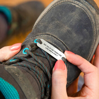 Personalised Hiking Walking Boot Boot Tag, 5 of 8