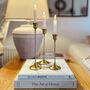 Brushed Gold Candlestick Holders – Set Of Three, thumbnail 4 of 4