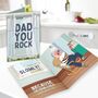 Dad You Rock, Slowly! Funny Sound And Shake Card For Fathers Day, thumbnail 1 of 12
