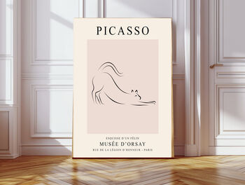 Picasso Set Of Two Pink Cat And Dog Art Prints, 3 of 4