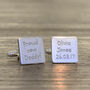 Personalised 'Proud New Daddy!' Silver Cufflinks, thumbnail 2 of 2