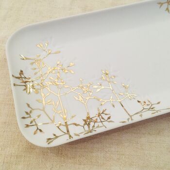 Gold Leaf Trinket Dish ~ Boxed, 3 of 5