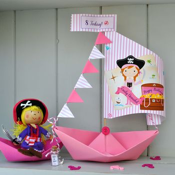 Personalised Pirate Birthday Sail Boat Card, 3 of 9