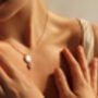 Art Deco Pearl Crystal Necklace, thumbnail 3 of 11