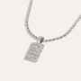 Gold Plated Rectangle Hammered Pendant Necklace For Men Stainless Steel Chain, thumbnail 10 of 12
