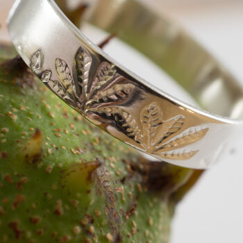 Horse Chestnut Wedding Bands In Eco Silver, 3 of 7