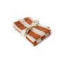 H Kliving Cotton Napkins Striped Tangerine Set Of Two, thumbnail 5 of 5