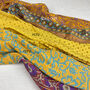 Fair Trade Recycled Sari Hair Neck Scarf Square 55cm, thumbnail 6 of 12