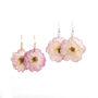 Pink Summer Pressed Flower Earrings, thumbnail 2 of 2