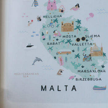 Malta Illustrated Map, 3 of 5