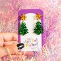 Christmas Tree Earrings, Christmas Statement Earrings, thumbnail 3 of 5