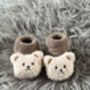 Brown Teddy Bear Baby Socks, thumbnail 7 of 10