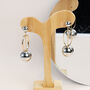 Gold And Silver Plated Drop Earrings, thumbnail 3 of 6