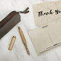 Fair Trade Handcrafted Leather Slimline Pencil Case, thumbnail 10 of 12