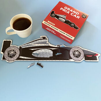 Wooden F1 Shaped Jigsaw, 2 of 5