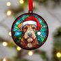 Airedale Terrier In Santa Hat Suncatcher Decoration, thumbnail 5 of 6