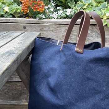 Extra Large Tote Bag, Denim Tote, Xxl Beach Bag, 2 of 4