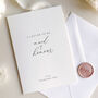 Luxury 'Letter To My Maid Of Honour On My Wedding Day' Card, Elegant Calligraphy Design, thumbnail 2 of 7