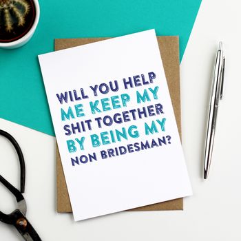 Will You Help Me Be My Bridesmaid Greetings Card, 4 of 6