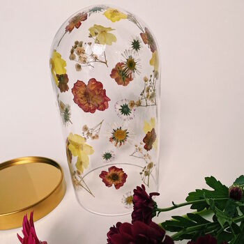 Pressed Flowers Glass Dome Decoration, 3 of 6