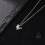 Tiny Robin Bird Pendant Necklace In Sterling Silver, thumbnail 3 of 11