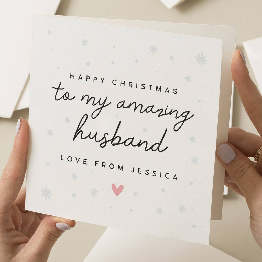 Happy Christmas Husband Card By Twist Stationery