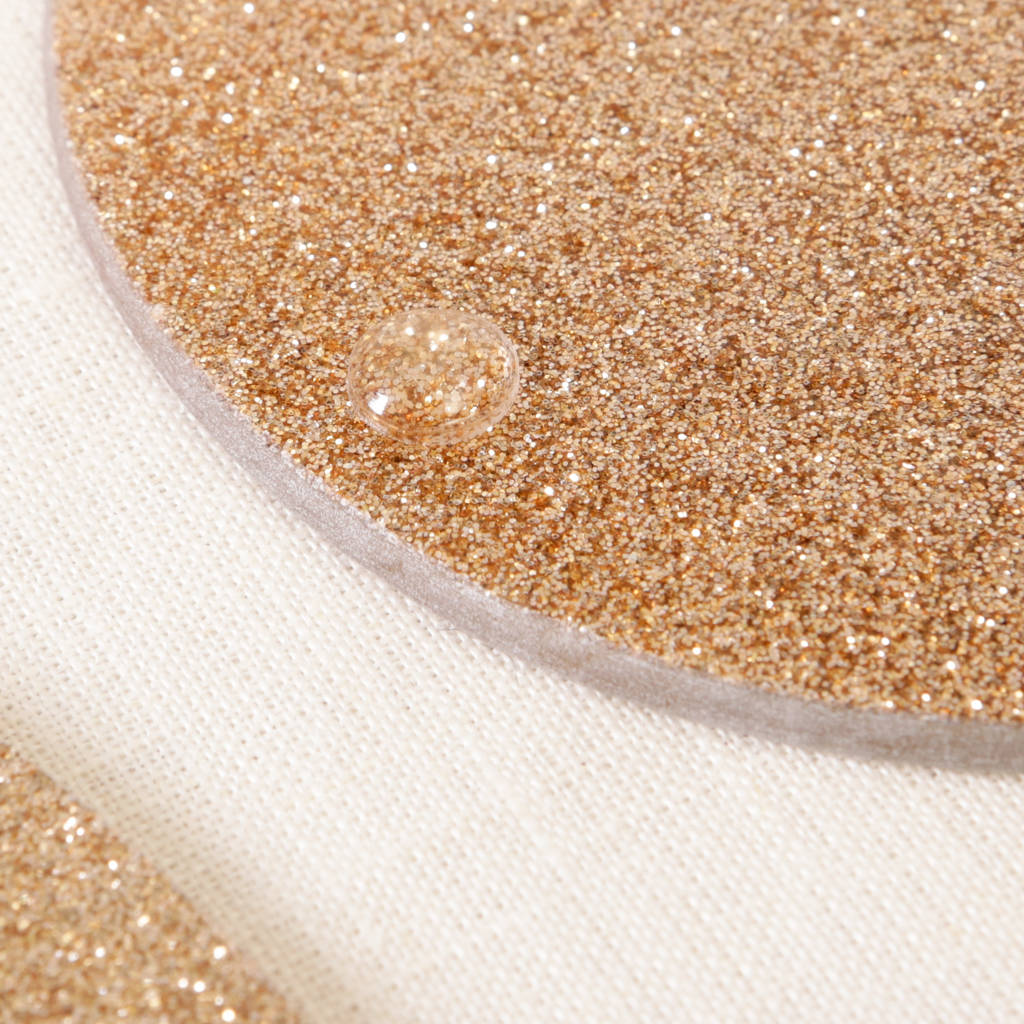 Set Of Four Ombre Sparkle Coasters And Placemats By Dibor