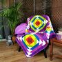 Colourful Quilt Rainbow Snail Trail Double Bed Blanket, thumbnail 1 of 10