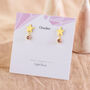 Gold Plated Star Birthstone Earrings, thumbnail 4 of 12