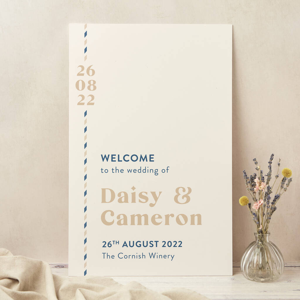 Muted Travel Wedding Welcome Sign, 1 of 3