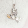 Personalised Sterling Silver Dove Of Peace Necklace, thumbnail 4 of 11