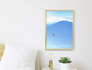 Go Splitboarding Travel Poster Art Print, 2 of 8