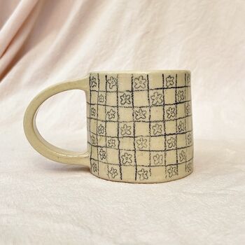 Ceramic Mug With Geometric Pencil Drawing, 4 of 5