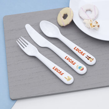Personalised Plastic Children's Cutlery Set, 11 of 12