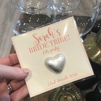 Personalised Hen Party Chocolate Heart Gift Favours, 3 of 7