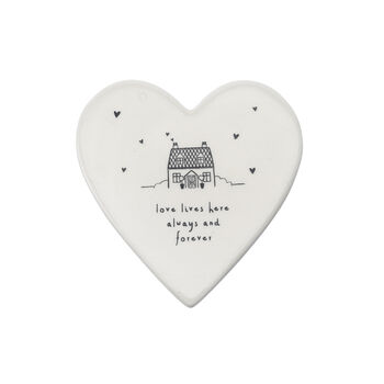 House Ceramic 'Love Lives Here..' Coaster, 3 of 4