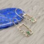 Emerald Earrings, Sterling Silver Earrings, thumbnail 4 of 8