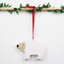 Polar Bear Christmas Tree Decoration, thumbnail 3 of 7