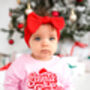 Santa Baby Embroidered Christmas Sweatshirt Jumper, thumbnail 2 of 5