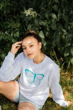 The Fancy Holographic Butterfly Sweater, 6 of 8