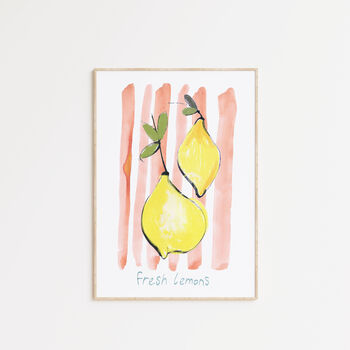 Fresh Lemons Illustrated Art Print, 2 of 6