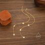Sterling Silver Three Star Cascade Threader Earrings, thumbnail 3 of 9