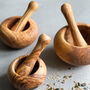 Traditional Olive Wood Pestle And Mortar, thumbnail 4 of 7