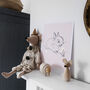 Little Bunny Art Print In Pink, thumbnail 3 of 3