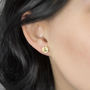 Gold Plated Sterling Silver Lily Pad Studs, thumbnail 3 of 7