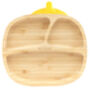 Bamboo Toddler Plate With Suction Yellow, thumbnail 2 of 4